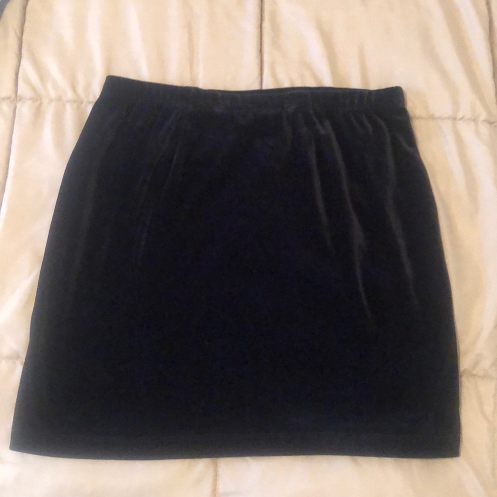 Black Velvet Skirt
